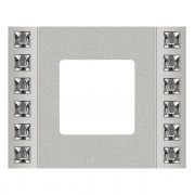 Рамка на 1 пост, гор/верт. с кристаллами, цвет bright chrome