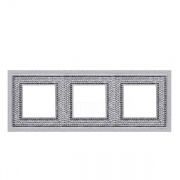 Рамка на 3 поста, гор/верт, цвет bright chrome