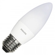 Лампа светодиодная свеча Philips LEDCandle 6,5W (60W) 827 550lm E27 230V B38 FR теплый свет