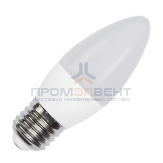 Лампа светодиодная свеча FL-LED C37 7,5W 6400К 220V E27 37х108 700Лм холодный свет