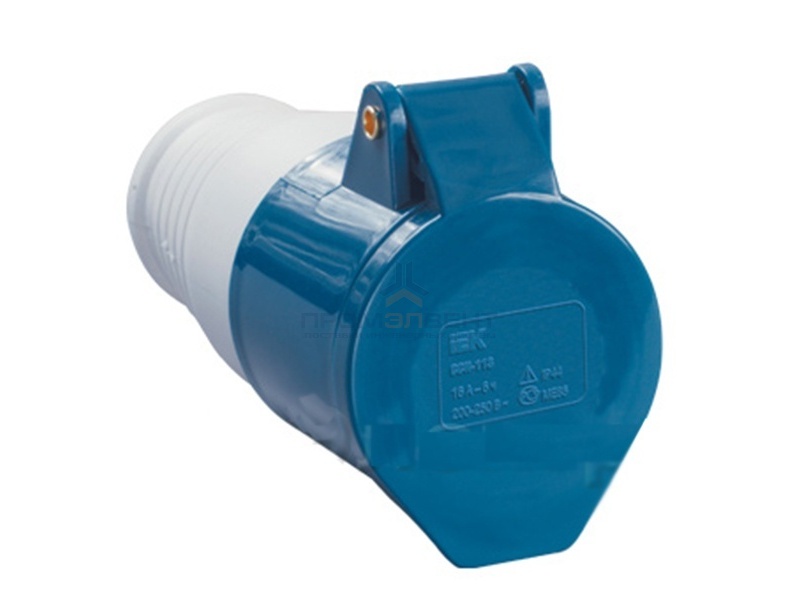 Розетка 213 переносная 2Р+РЕ 16А 220В IP44 ИЭК