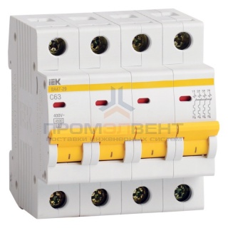 Автоматический выключатель ВА47-29 4Р 40А 4,5кА характеристика С ИЭК (автомат)