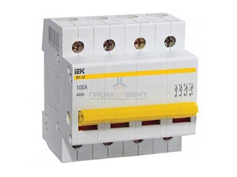 Рубильник модульный ВН-32 4Р  20А выключатель нагрузки ИЭК