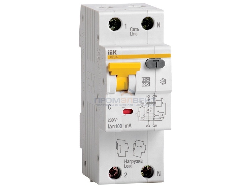 Дифференциальный автомат АВДТ 32 C63 100мА  ИЭК
